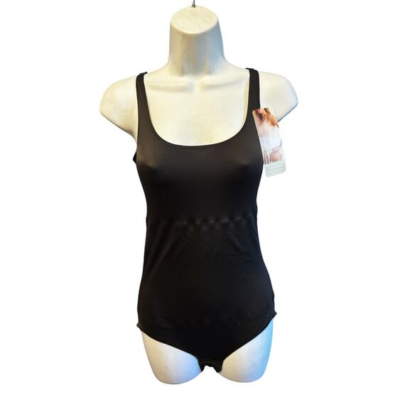 TC No Side-Show Women's Shaping Bodysuit Size L Black Firm Control Whimsygoth - Picture 3 of 7